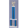25" Holographic Trophy Columns w/ Top Figure (Blue/Gold)